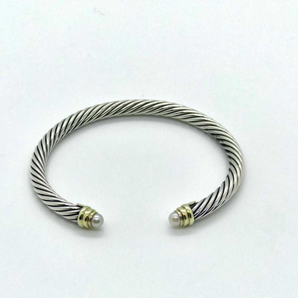 David Yurman Cable Bracelet with Pearls